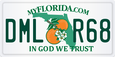 FL license plate DMLR68
