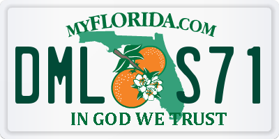 FL license plate DMLS71