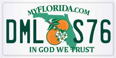 FL license plate DMLS76