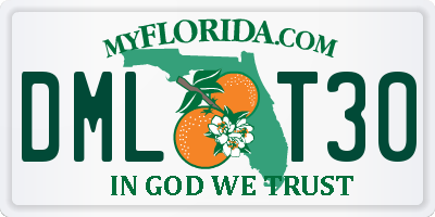 FL license plate DMLT30