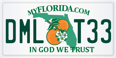 FL license plate DMLT33