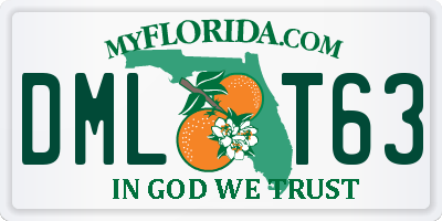 FL license plate DMLT63