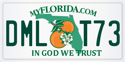 FL license plate DMLT73
