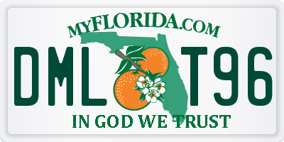 FL license plate DMLT96