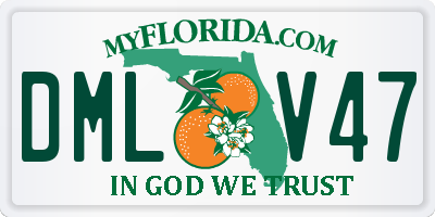 FL license plate DMLV47
