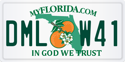 FL license plate DMLW41