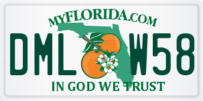 FL license plate DMLW58