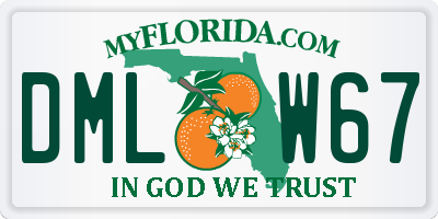 FL license plate DMLW67