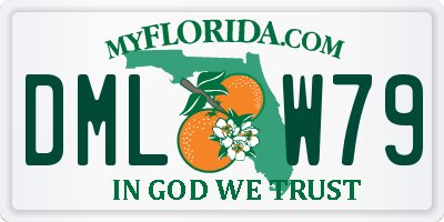 FL license plate DMLW79