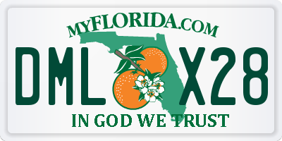 FL license plate DMLX28