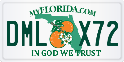 FL license plate DMLX72