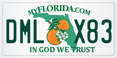 FL license plate DMLX83