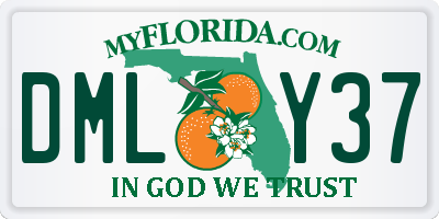 FL license plate DMLY37