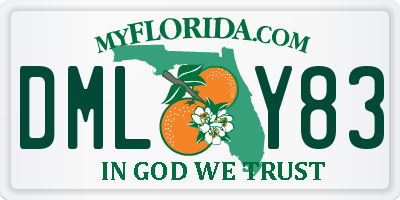 FL license plate DMLY83