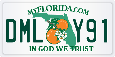 FL license plate DMLY91