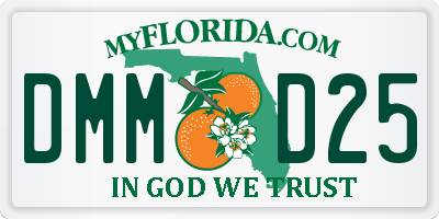 FL license plate DMMD25