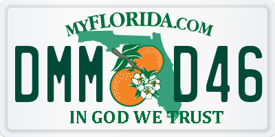 FL license plate DMMD46