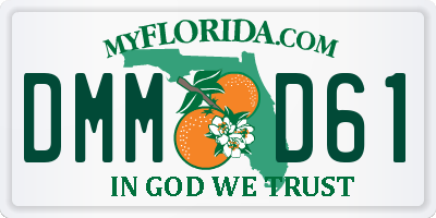 FL license plate DMMD61