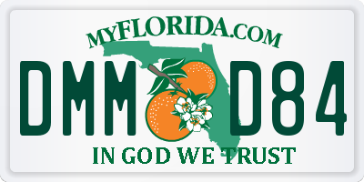 FL license plate DMMD84