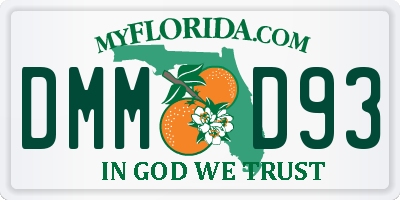 FL license plate DMMD93