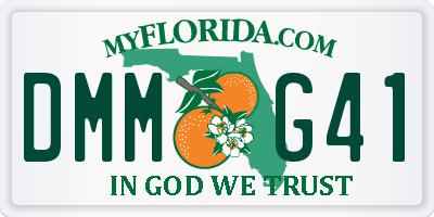 FL license plate DMMG41