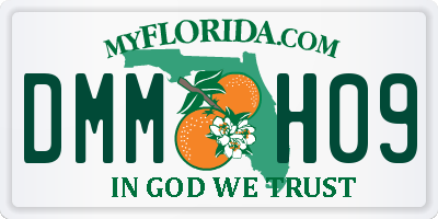 FL license plate DMMH09