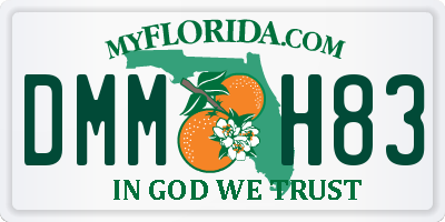 FL license plate DMMH83