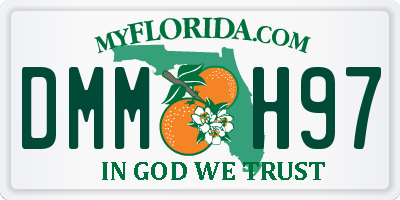 FL license plate DMMH97