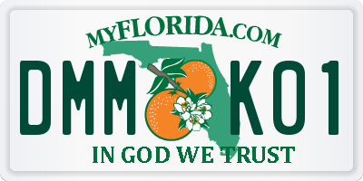 FL license plate DMMK01