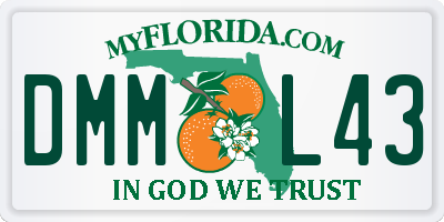 FL license plate DMML43