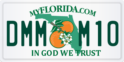 FL license plate DMMM10
