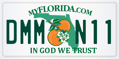 FL license plate DMMN11