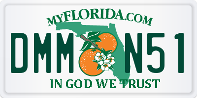 FL license plate DMMN51