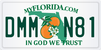 FL license plate DMMN81