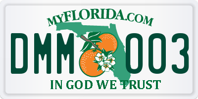 FL license plate DMMO03