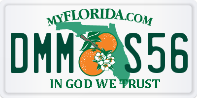 FL license plate DMMS56