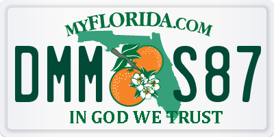 FL license plate DMMS87