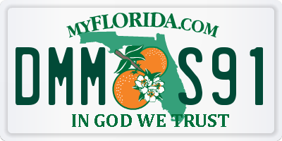FL license plate DMMS91