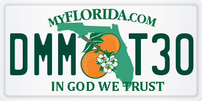 FL license plate DMMT30
