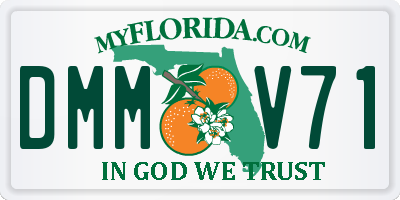 FL license plate DMMV71