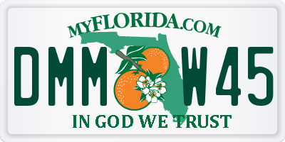 FL license plate DMMW45