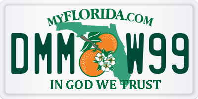 FL license plate DMMW99