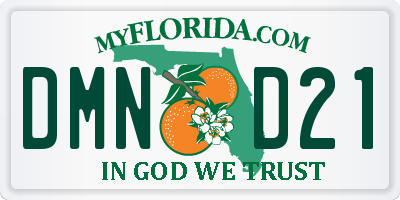 FL license plate DMND21