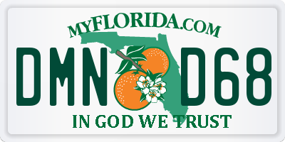 FL license plate DMND68