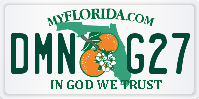 FL license plate DMNG27