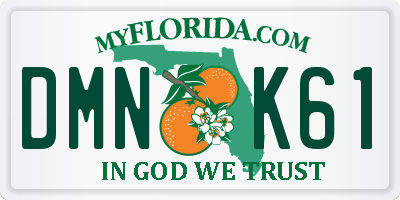 FL license plate DMNK61