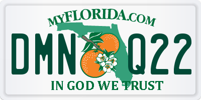 FL license plate DMNQ22