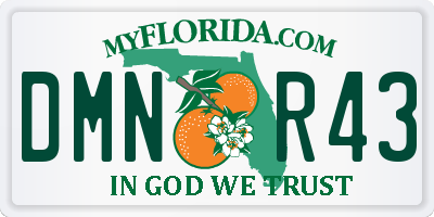 FL license plate DMNR43