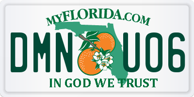 FL license plate DMNU06