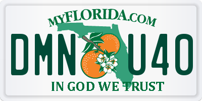 FL license plate DMNU40